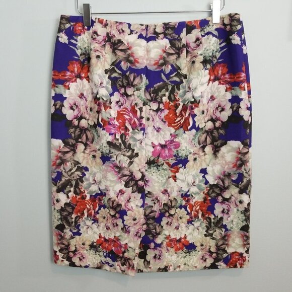Talbots Floral Pencil Skirt 12 - Picture 3 of 8